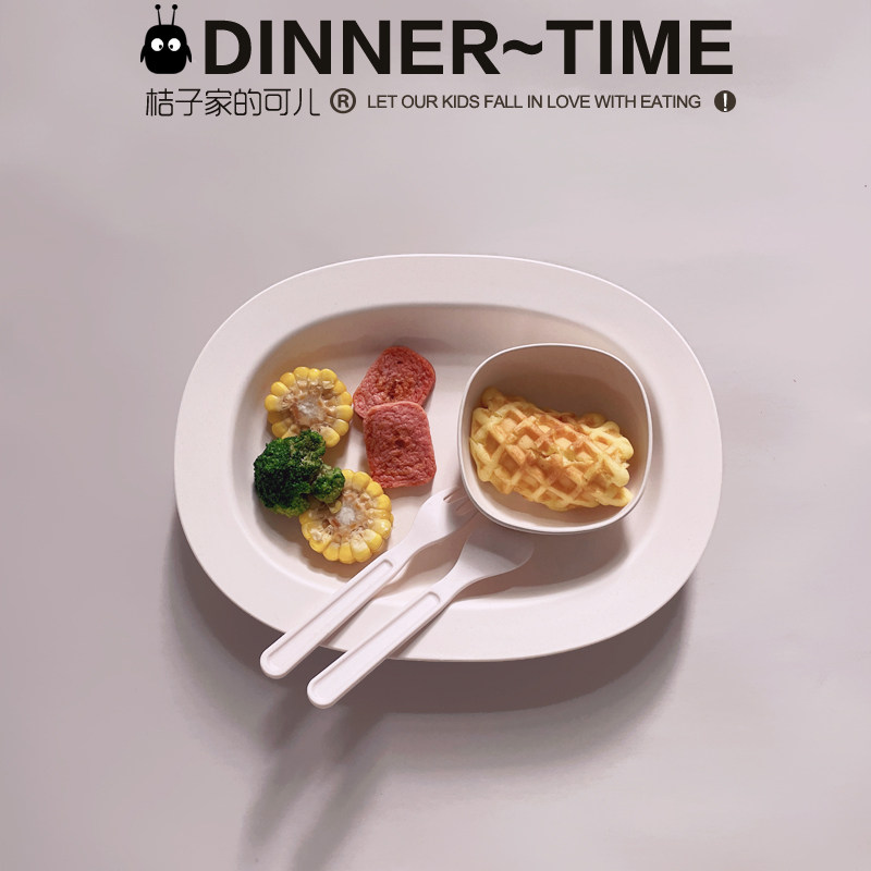 竹纤维儿童辅食意面菜鱼盘西式早餐托盘小汤碗叉勺幼儿园宝宝餐厅,婴童用品,儿童餐具,淘宝优惠券,粉丝福利购,淘宝优惠卷