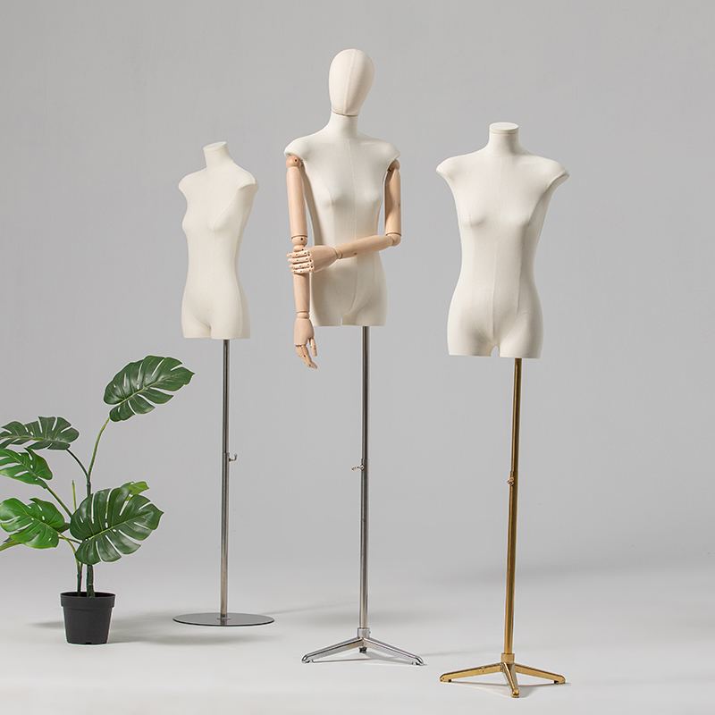 服装店韩版扁身体平胸模特道具女半身女装橱窗人台全身模特展示架