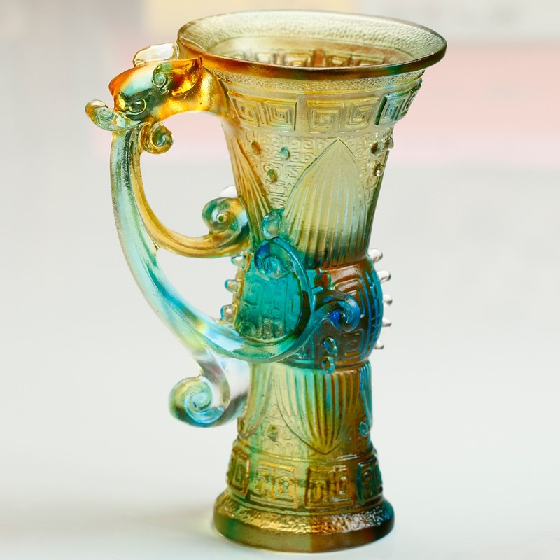 送儿子的生日礼物15岁男孩琉璃龙摆件吉祥物招财房间电脑桌装饰品