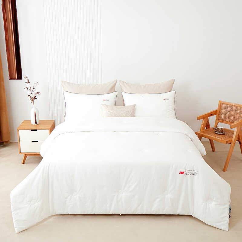 3M新雪丽水防潮防螨纯棉免洗A类单双人全棉春秋被子四季通用