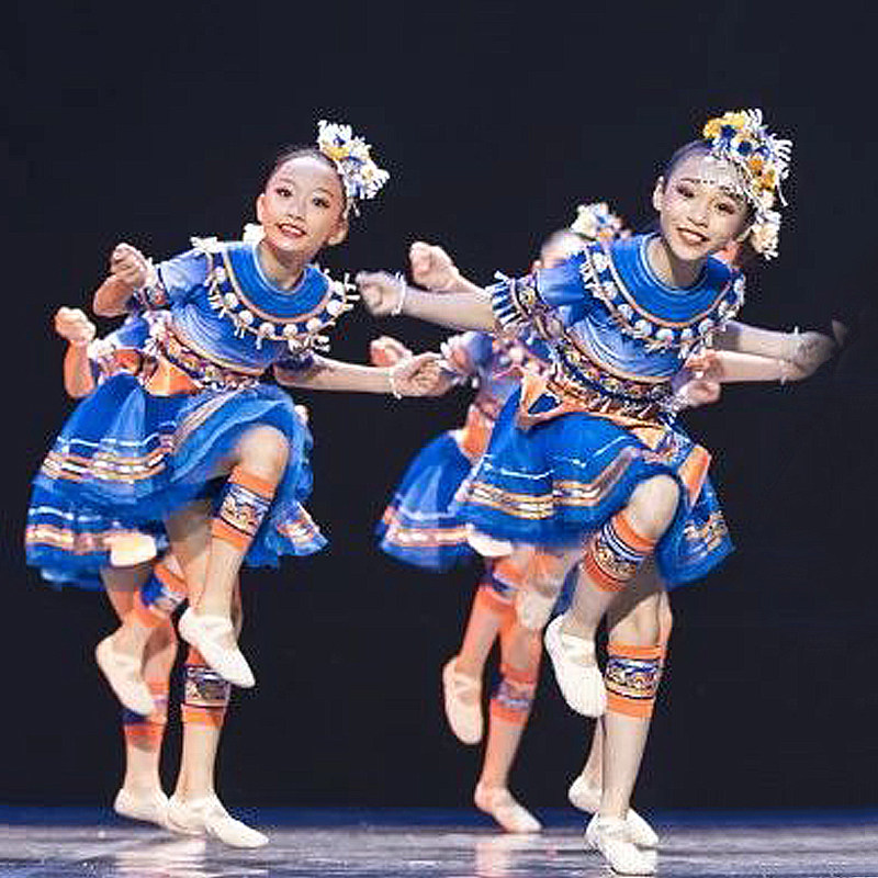 小荷风采十八洞夏令营儿童少数民族演出服苗族彝族侗族舞蹈表演服,女装/女士精品,民族服装/舞台装,淘宝优惠券,粉丝福利购,淘宝优惠卷