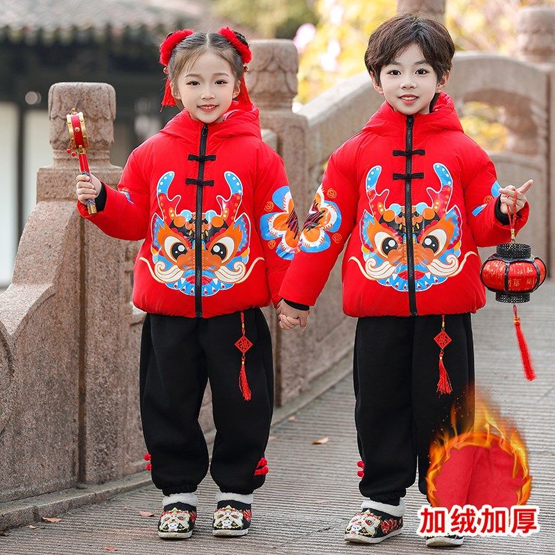 男童棉服加绒外套拜年服冬季儿童新中式汉服棉衣宝宝唐装过年衣服,童装/婴儿装/亲子装,唐装,淘宝优惠券,粉丝福利购,淘宝优惠卷