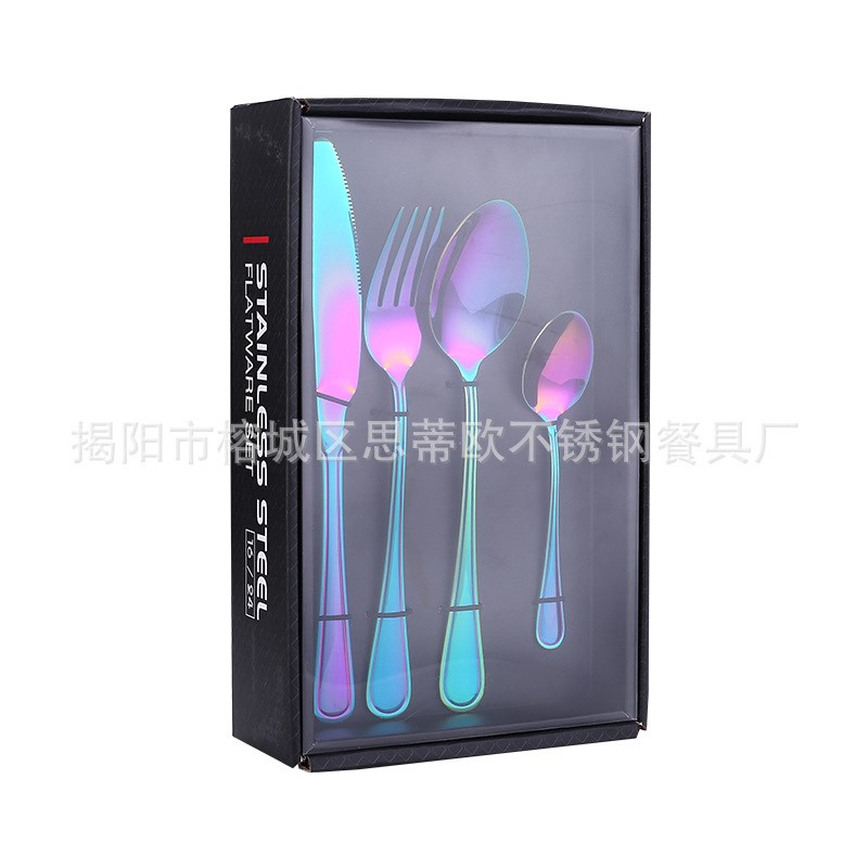 厂家1010双线不锈钢刀叉勺套装30件套 西餐牛排刀叉套装