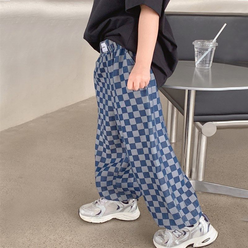 女童牛仔裤秋装2023新款儿童宝宝夏季薄款裤子格子春秋直筒防蚊裤,童装/婴儿装/亲子装,裤子,淘宝优惠券,粉丝福利购,淘宝优惠卷