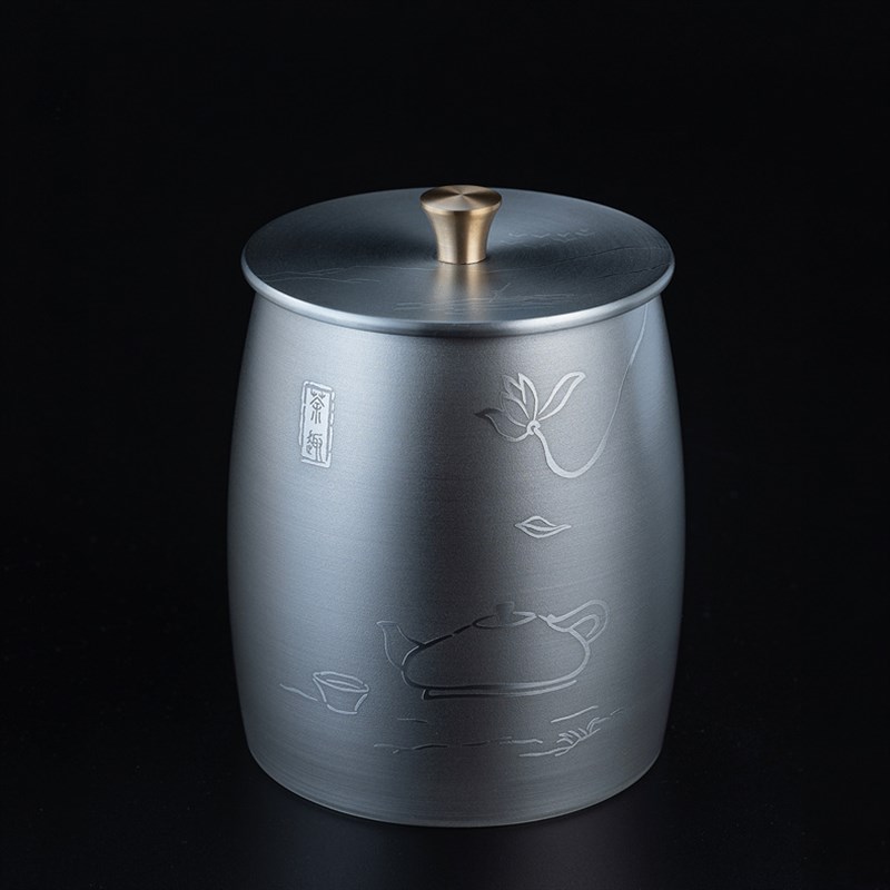 茶道纯锡茶叶罐家用防潮密封罐金属锡罐商务会议礼品纪念品定制