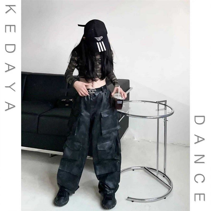 2024秋冬新款童装甜酷女童美拉德帅气工装皮裤美式休闲长裤子潮,童装/婴儿装/亲子装,儿童演出服,淘宝优惠券,粉丝福利购,淘宝优惠卷