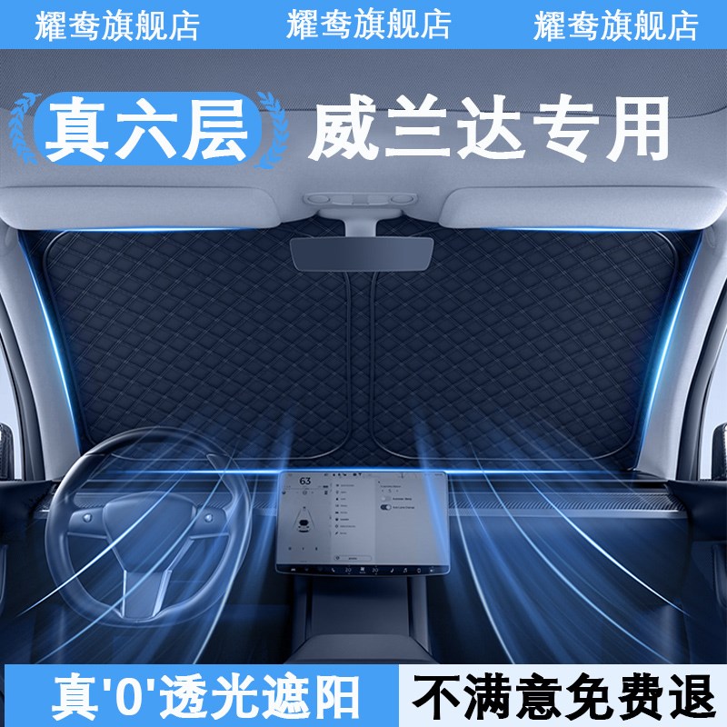 适用威兰达遮阳帘板罩前挡风玻璃车窗窗帘后档侧窗防晒隔热遮光帘图片