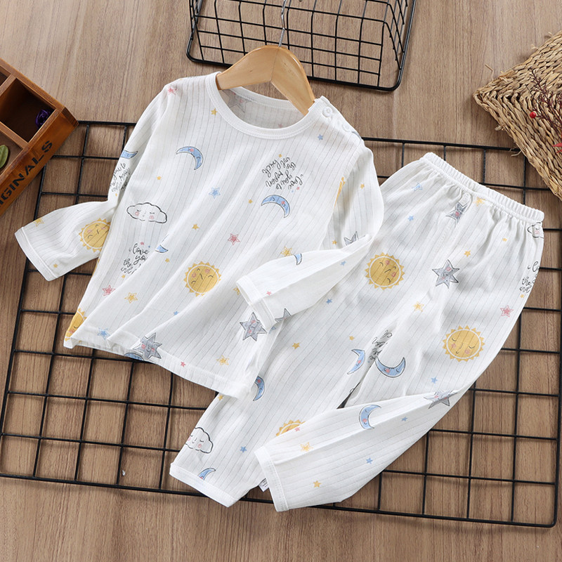 儿童睡衣套装纯棉男童女童长袖家居服夏季薄款婴儿宝宝空调服春秋,童装/婴儿装/亲子装,家居服套装,淘宝优惠券,粉丝福利购,淘宝优惠卷