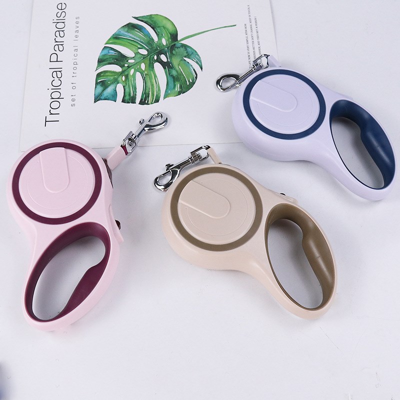 厂家直供新款狗狗自动伸缩牵引绳 3/5M伸缩狗绳 高档宠物牵引带