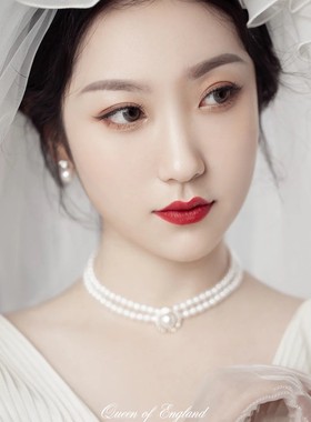 复古优雅珍珠项链赫本风气质百搭法式锁骨链旗袍礼服配饰女赫本风