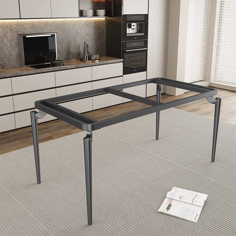 大理石桌腿岩板桌腿支架不锈钢桌架大板办公桌脚不锈钢餐桌架底座