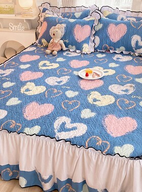 1F312023年新款夹棉床裙单件加厚公主床罩裙式床笠罩裙床围裙罩床