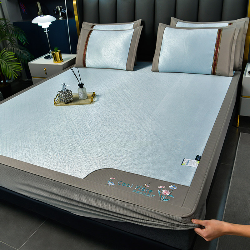 夏季高档床笠款冰丝席凉席三件套1.5米1.8x2.0床罩可水洗空调席子,床上用品,冰丝席,淘宝优惠券,粉丝福利购,淘宝优惠卷