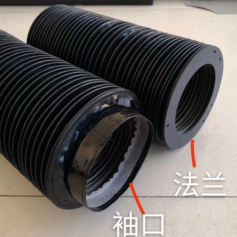 油缸防尘罩 圆形拉链式保护套 丝杠防护罩缝制推杆防尘罩厂家供应