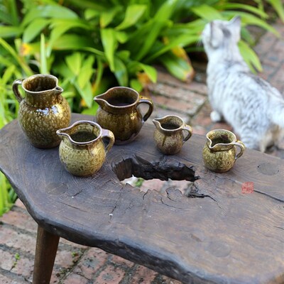 纳西油茶罐 云南永胜手工传统煎煮粗陶 明火电陶炉传统家用土陶罐