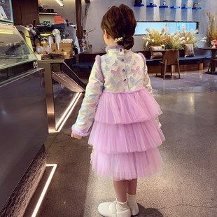 女童旗袍裙冬装2024新款洋气儿童加绒汉服连衣裙女孩中国风拜年服