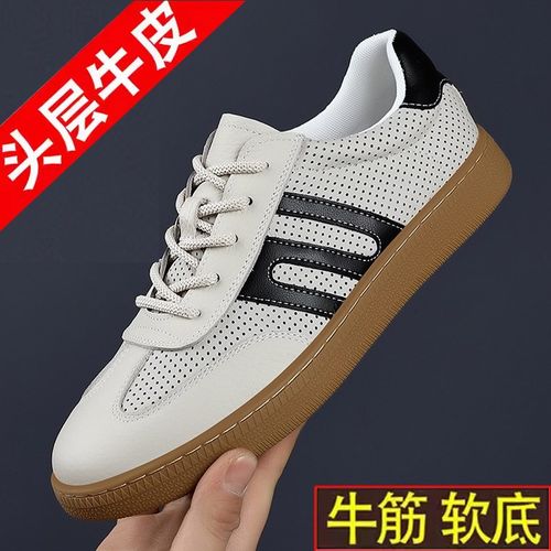 头层牛皮凉鞋男士2025新款夏季真皮复古透气德训鞋镂空休闲凉皮鞋