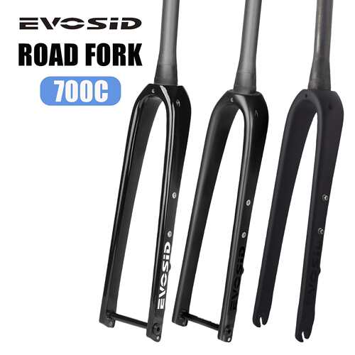 EVOSID砾石前叉全碳纤维公路车前叉700C桶轴硬叉内走线碟刹