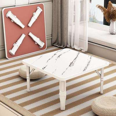 可折叠正方形炕桌家用多功能简易吃饭小方桌床上榻榻米飘窗矮桌子