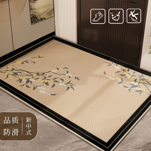 新中式入户门地垫门口进门脚垫门垫地G毯家用垫子大门进户门可裁