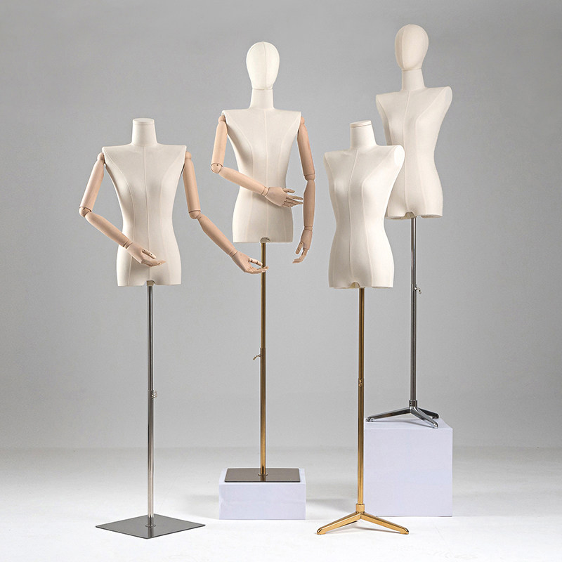 平肩小胸模特道具女全身人台韩国服装店模特架子橱窗展示女半身架