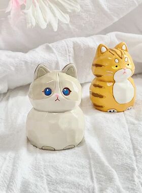 原木风猫咪儿童房衣柜拉手男孩女孩卡通柜门把手现W代简约明装单