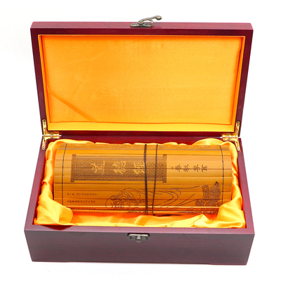 竹简书雕刻全文老子道德经一米五长国学文创礼品摆件阅读送礼书卷