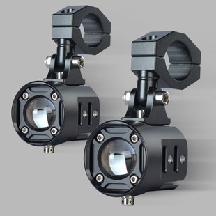 摩托车射灯隐藏式透镜远近黄白光led前大灯防水T超亮铺路无线开关