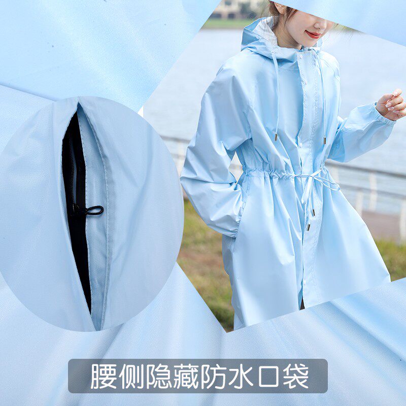 华海雨衣女长款全身防暴雨徒步电动车骑行成人新款风衣连体防水服