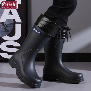 雨靴食品厂防滑鞋男防水防污白色水鞋钓鱼夏季耐酸碱高筒劳保胶鞋