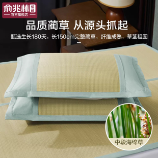 夏季蔺草枕片一对装成人凉席枕套冰丝藤席枕皮夏天枕头套吸湿排汗