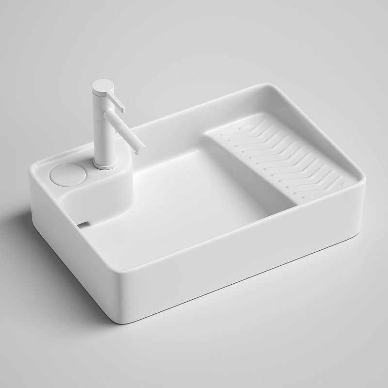 台控带搓衣板台上盆隐藏式陶瓷侧下水家用卫生间单盆洗衣池阳台,家装主材,台上盆,淘宝优惠券,粉丝福利购,淘宝优惠卷