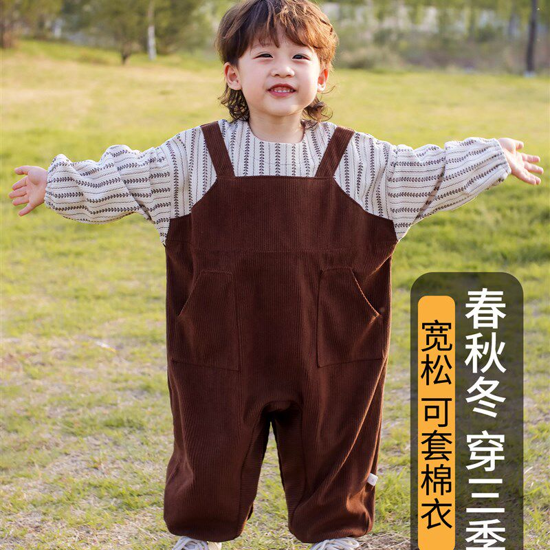 宝宝拖地爬爬服婴儿外出r爬行服防脏罩衣连体衣儿童全身罩衣冬春