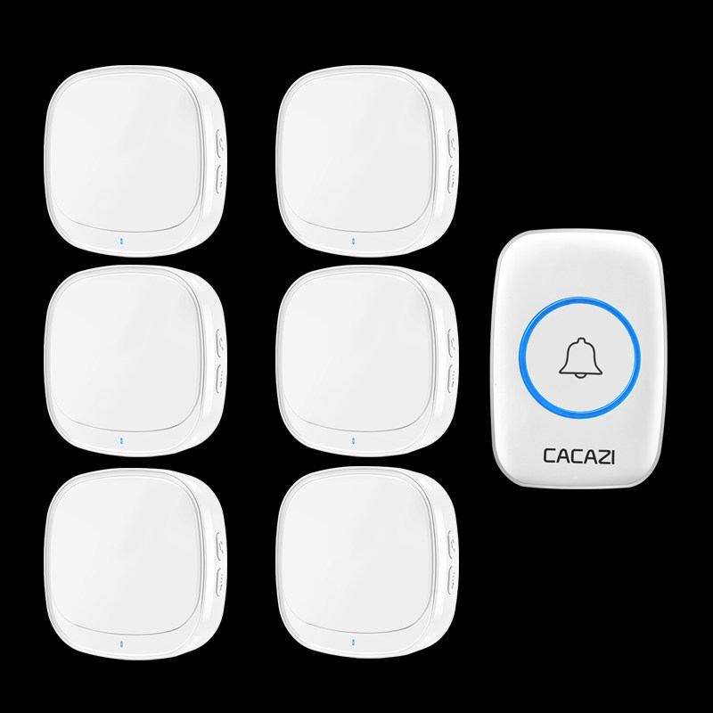 USB无线门铃家用智能接收不用电池门钟防水遥控Z电子一拖六