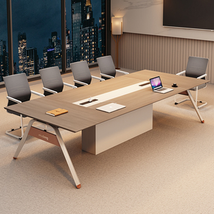 办公会议桌长桌简约现代会议室桌椅组合小型会议桌子接待洽谈条桌