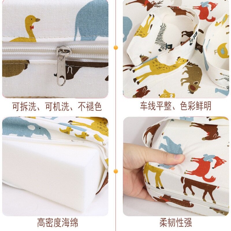 圆形可拆儿童餐椅增高垫学生坐垫宝宝吃饭加高座椅垫防滑防水防塌