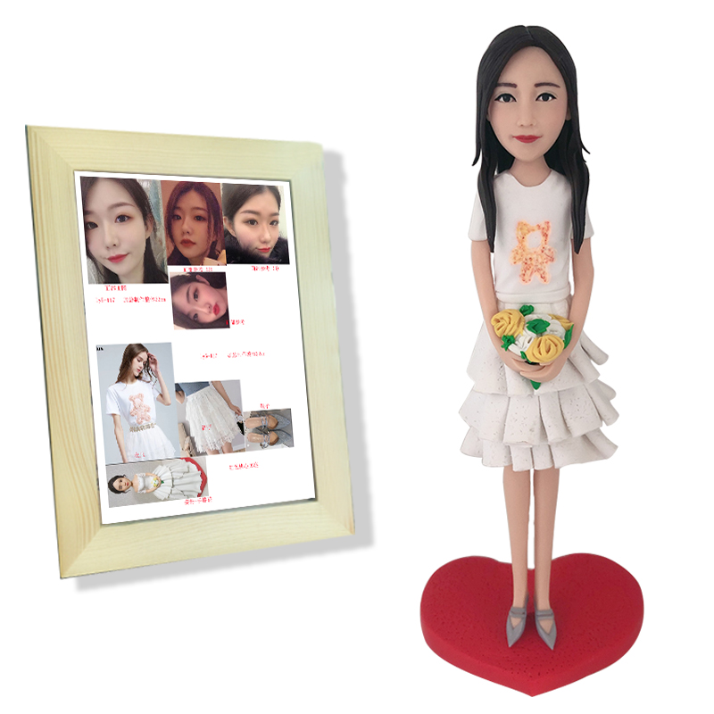 软陶人偶定制泥人公仔蜡像玩偶泥塑人像真人照片diy生日结婚礼物