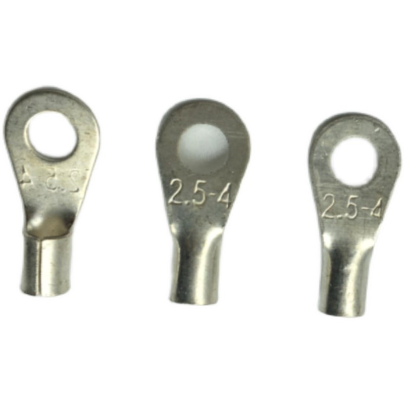 OT2.5-4 冷压接线端子O型圆形裸端头铜线鼻子镀银接线耳 1000只