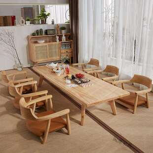 日式实木茶几 别墅餐厅家用阳台客厅矮脚榻榻米棋牌室商用茶几