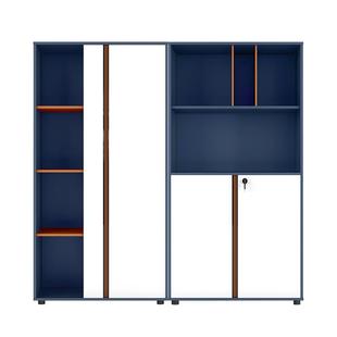 办公室落地组合文件柜背景柜资料储物矮柜带锁阻隔柜边柜花槽柜