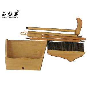 松木猪鬃毛套扫长柄软毛扫把簸箕套装畚斗木柄清洁除尘笤帚地板刷