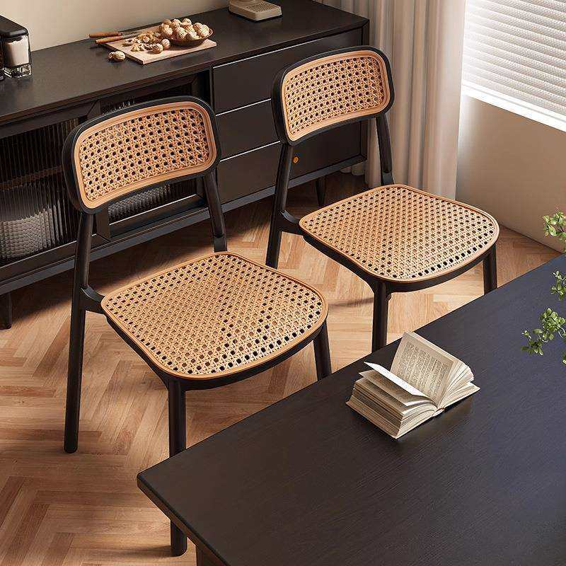塑料藤编椅子中古风餐椅靠背椅透气藤椅家用小户型餐桌椅民宿凳子,电子元器件市场,其它元器件,淘宝优惠券,粉丝福利购,淘宝优惠卷