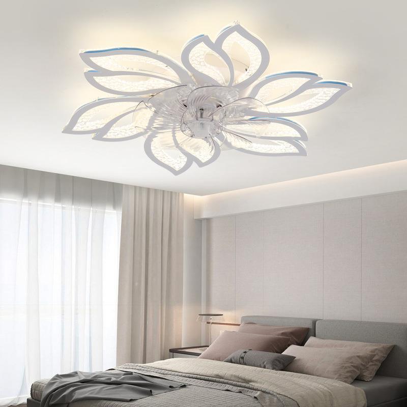 新款吸顶卧室跨境隐形风扇灯家用卧室客厅餐厅带风扇的吊扇灯一体