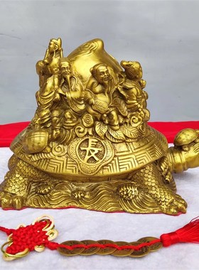 纯铜龟八仙龟巴西龟三代龟贺寿礼千年长寿乌龟书本龙龟.摆件工艺