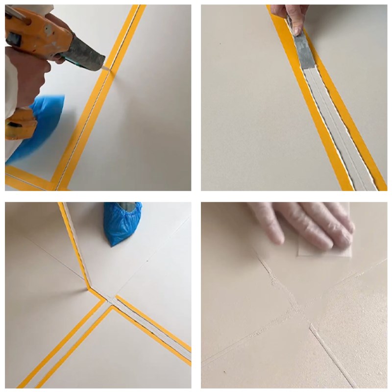 环氧彩砂施工工具美缝剂聚脲平缝擦洗打胶刮板美纹纸和纸