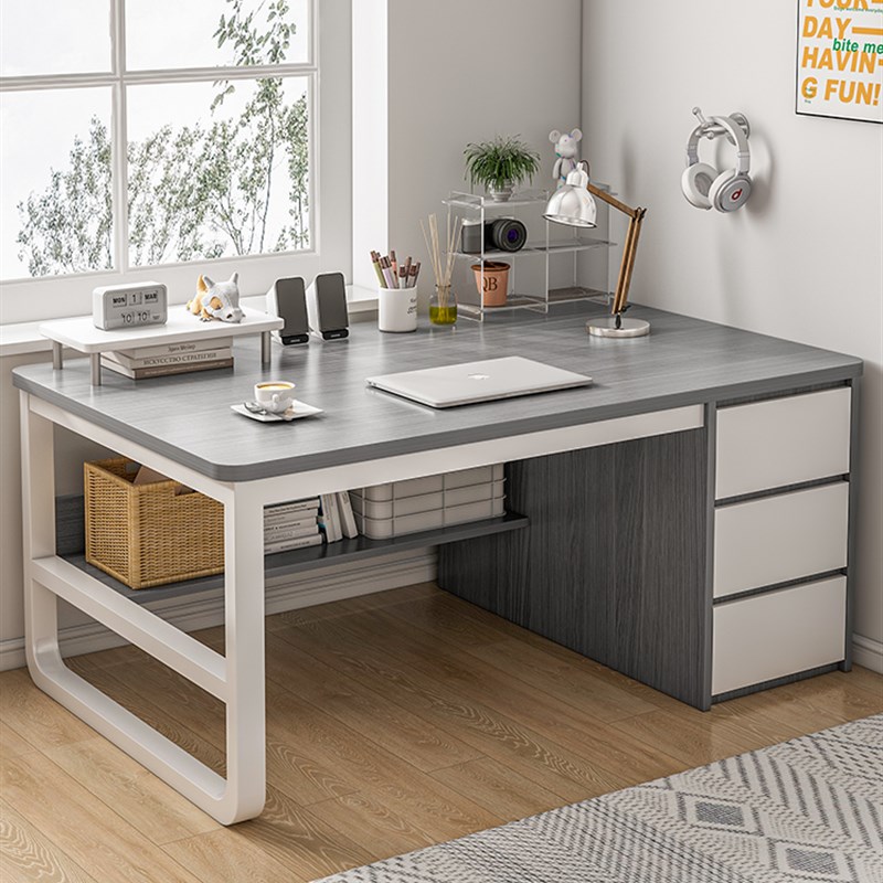 电脑桌家用卧室学生学习桌写字桌书桌台式办公桌子椅子一套带抽屉