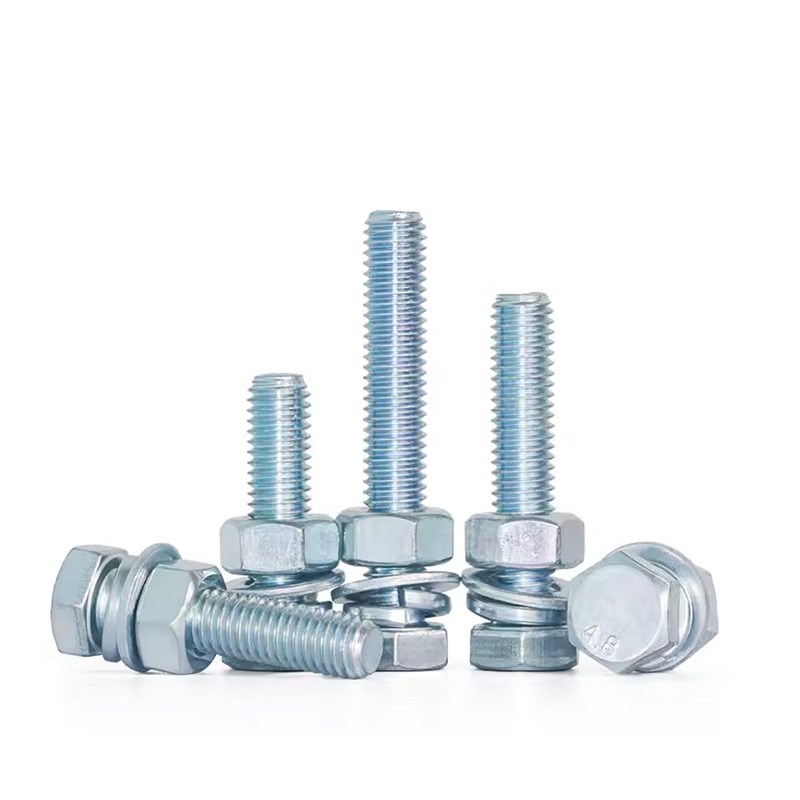 4.8级镀锌外六角螺栓套装螺丝螺母组合M6M8M10M12M16M18-M30