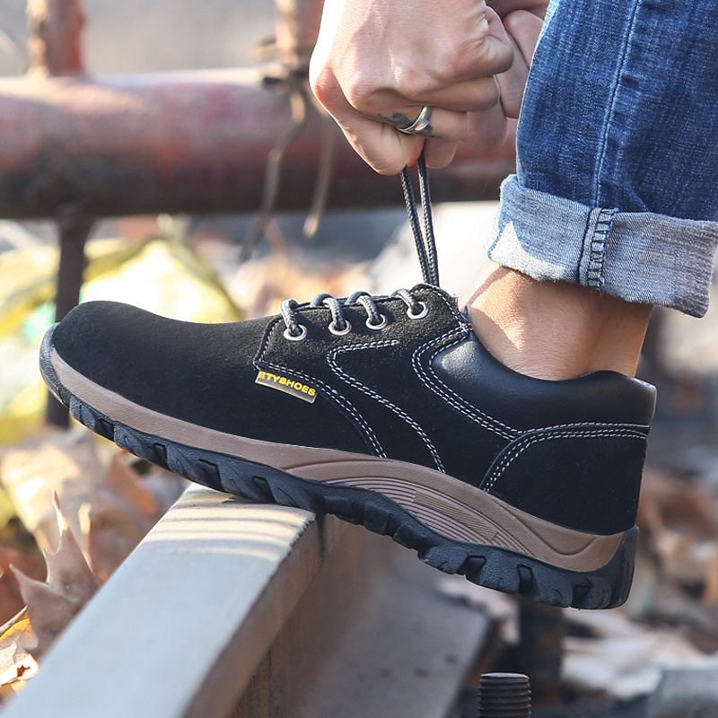男士劳保鞋防砸防刺穿钢包头透气耐磨电焊工鞋轻便春季工作鞋男