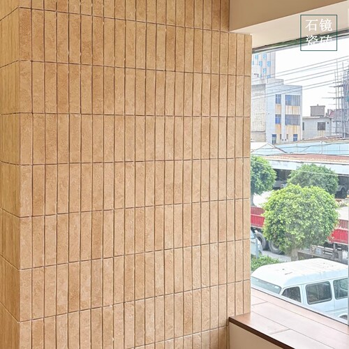 特色网红餐厅莱姆石手工砖挂网