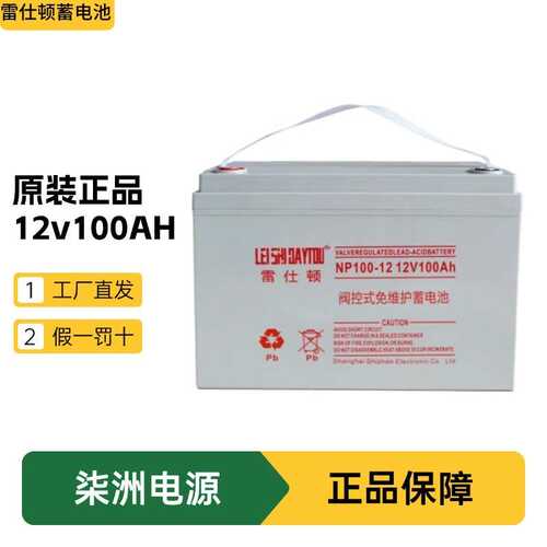 雷仕顿蓄电池NP100-12 太阳能电池 12v100AH UPS不间断电源 蓄电